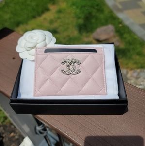 ❌️SOLD❌️ Chanel Pink Crystal ❤️ Cardholder Wallet